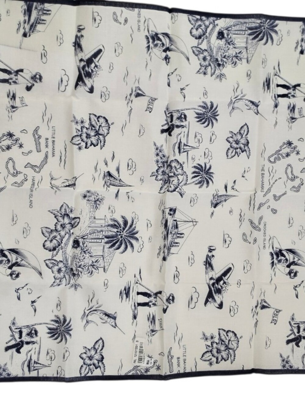 Polo Ralph Lauren Bahamas Print Cotton Pocket Square Handkerchief NWT Japan - Picture 4 of 5